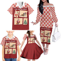 Switzerland Christmas Family Matching Off The Shoulder Long Sleeve Dress and Hawaiian Shirt Tis The Season - Wonder Print Shop