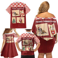 Switzerland Christmas Family Matching Off Shoulder Short Dress and Hawaiian Shirt Tis The Season - Wonder Print Shop
