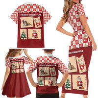 Switzerland Christmas Family Matching Short Sleeve Bodycon Dress and Hawaiian Shirt Tis The Season - Wonder Print Shop