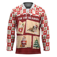 Switzerland Christmas Hockey Jersey Tis The Season - Wonder Print Shop