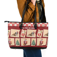 Switzerland Christmas Leather Tote Bag Tis The Season - Wonder Print Shop