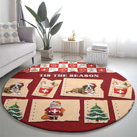 Switzerland Christmas Round Carpet Tis The Season - Wonder Print Shop