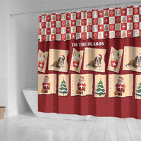 Switzerland Christmas Shower Curtain Tis The Season - Wonder Print Shop