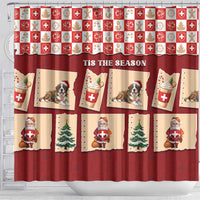 Switzerland Christmas Shower Curtain Tis The Season - Wonder Print Shop