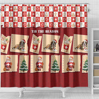 Switzerland Christmas Shower Curtain Tis The Season - Wonder Print Shop