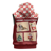 Switzerland Christmas Sleeveless Zip Hoodie Tis The Season - Wonder Print Shop