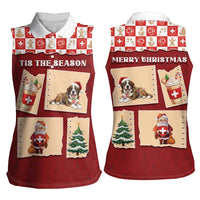 Switzerland Christmas Women Sleeveless Polo Shirt Tis The Season - Wonder Print Shop