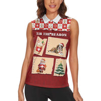 Switzerland Christmas Women Sleeveless Polo Shirt Tis The Season - Wonder Print Shop