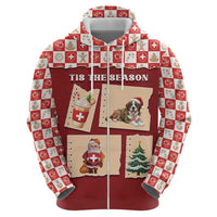 Switzerland Christmas Zip Hoodie Tis The Season - Wonder Print Shop