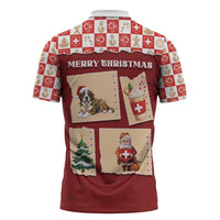 Switzerland Christmas Zipper Polo Shirt Tis The Season - Wonder Print Shop