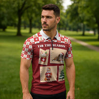 Switzerland Christmas Zipper Polo Shirt Tis The Season - Wonder Print Shop