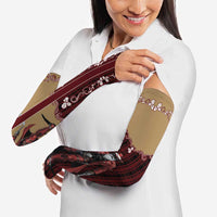 Western Yoke Arm Sleeves Black Santa Cowboy Retro Style - Wonder Print Shop