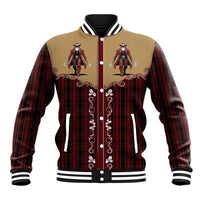 Western Yoke Baseball Jacket Black Santa Cowboy Retro Style - Wonder Print Shop