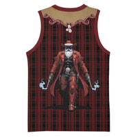 Western Yoke Basketball Jersey Black Santa Cowboy Retro Style - Wonder Print Shop