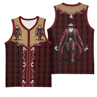 Western Yoke Basketball Jersey Black Santa Cowboy Retro Style - Wonder Print Shop