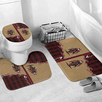 Western Yoke Bathroom Set Black Santa Cowboy Retro Style - Wonder Print Shop