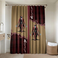 Western Yoke Bathroom Set Black Santa Cowboy Retro Style - Wonder Print Shop
