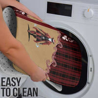 Western Yoke Bathroom Set Black Santa Cowboy Retro Style - Wonder Print Shop