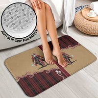 Western Yoke Bathroom Set Black Santa Cowboy Retro Style - Wonder Print Shop