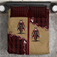 Western Yoke Bedding Set Black Santa Cowboy Retro Style - Wonder Print Shop