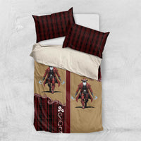 Western Yoke Bedding Set Black Santa Cowboy Retro Style - Wonder Print Shop