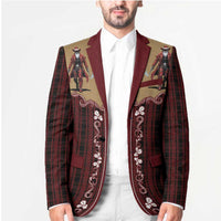 Western Yoke Blazer Black Santa Cowboy Retro Style - Wonder Print Shop