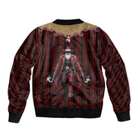 Western Yoke Bomber Jacket Black Santa Cowboy Retro Style - Wonder Print Shop