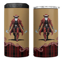 Western Yoke 4 in 1 Can Cooler Tumbler Black Santa Cowboy Retro Style - Wonder Print Shop