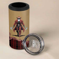 Western Yoke 4 in 1 Can Cooler Tumbler Black Santa Cowboy Retro Style - Wonder Print Shop