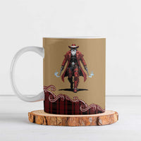 Western Yoke Ceramic Mug Black Santa Cowboy Retro Style - Wonder Print Shop