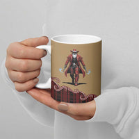Western Yoke Ceramic Mug Black Santa Cowboy Retro Style - Wonder Print Shop