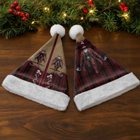 Western Yoke Christmas Santa Hat Black Santa Cowboy Retro Style - Wonder Print Shop