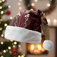 Western Yoke Christmas Santa Hat Black Santa Cowboy Retro Style - Wonder Print Shop