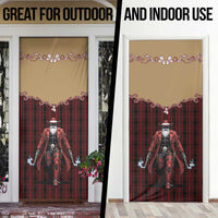 Western Yoke Door Cover Black Santa Cowboy Retro Style - Wonder Print Shop