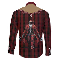 Western Yoke Family Matching Long Sleeve Bodycon Dress and Hawaiian Shirt Black Santa Cowboy Retro Style - Wonder Print Shop