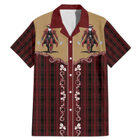 Western Yoke Family Matching Mermaid Dress and Hawaiian Shirt Black Santa Cowboy Retro Style - Wonder Print Shop