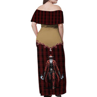 Western Yoke Family Matching Off Shoulder Maxi Dress and Hawaiian Shirt Black Santa Cowboy Retro Style - Wonder Print Shop