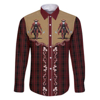 Western Yoke Family Matching Puletasi and Hawaiian Shirt Black Santa Cowboy Retro Style - Wonder Print Shop