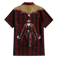 Western Yoke Family Matching Summer Maxi Dress and Hawaiian Shirt Black Santa Cowboy Retro Style - Wonder Print Shop