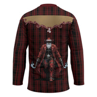 Western Yoke Hockey Jersey Black Santa Cowboy Retro Style - Wonder Print Shop