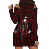 Western Yoke Hoodie Dress Black Santa Cowboy Retro Style - Wonder Print Shop