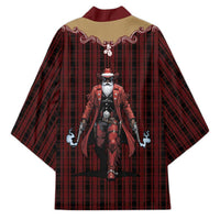 Western Yoke Kimono Black Santa Cowboy Retro Style - Wonder Print Shop