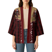 Western Yoke Kimono Black Santa Cowboy Retro Style - Wonder Print Shop