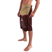 Western Yoke Lavalava Black Santa Cowboy Retro Style - Wonder Print Shop