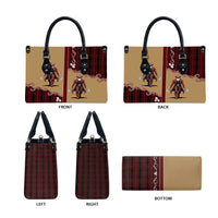 Western Yoke Leather Bag Black Santa Cowboy Retro Style - Wonder Print Shop