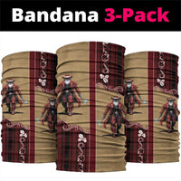 Western Yoke Neck Gaiter Black Santa Cowboy Retro Style - Wonder Print Shop