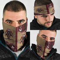 Western Yoke Neck Gaiter Black Santa Cowboy Retro Style - Wonder Print Shop