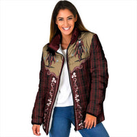 Western Yoke Padded Jacket Black Santa Cowboy Retro Style - Wonder Print Shop