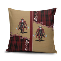 Western Yoke Pillow Cover Black Santa Cowboy Retro Style - Wonder Print Shop