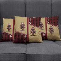 Western Yoke Pillow Cover Black Santa Cowboy Retro Style - Wonder Print Shop